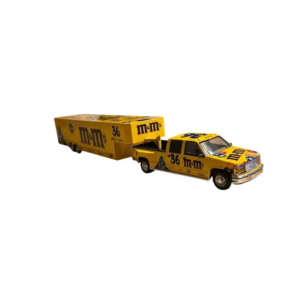 Ernie Irvan #36 M&M's 1994 Chevy Dually Truck & Trailer Hauler 1:24 Loose
